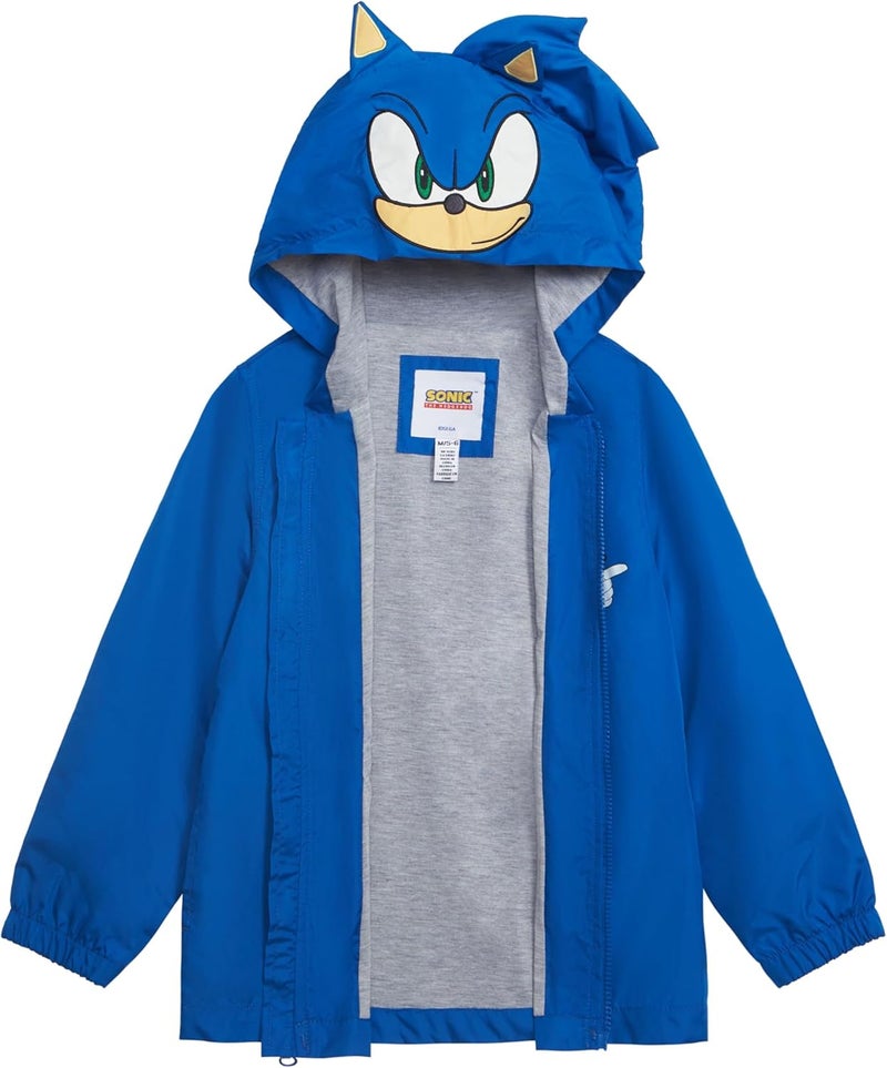 Sega جاكيت خفيف الوزن مثالي مقاوم للمطر مبطن بجرسي للأولاد من سونيك ذا هيدجهوج - Image 3